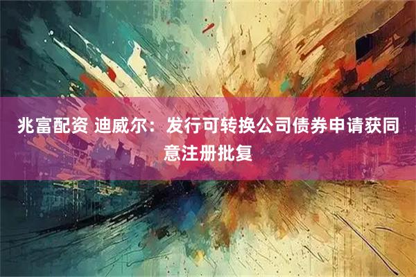 兆富配资 迪威尔：发行可转换公司债券申请获同意注册批复