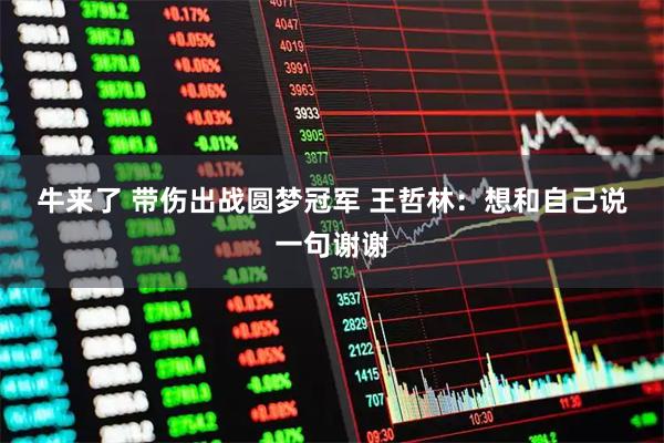 牛来了 带伤出战圆梦冠军 王哲林：想和自己说一句谢谢