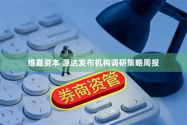 维嘉资本 源达发布机构调研策略周报